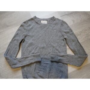 Abercrombie and Fitch grey knit sweater crewneck‎ womens s rabbit hair Cashmere